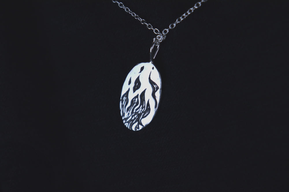 Ripple and Flame Necklace
